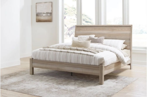 Signature Design by Ashley Hasbrick King Panel Bed-Tan