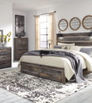 Signature Design by Ashley Drystan King Panel Storage Bed, Dresser and Mirror