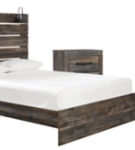 Drystan Queen Panel Bed, Dresser, Mirror and 2 Nightstands-Multi