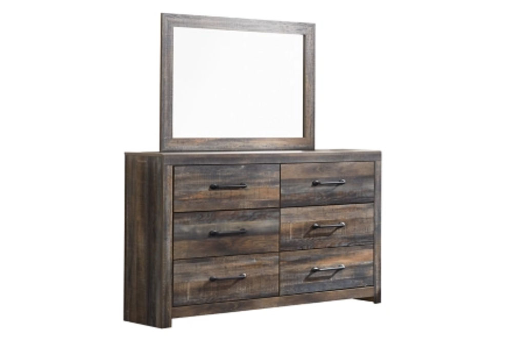 Drystan King Panel Bed with Storage, Dresser, Mirror and Nightstand-Multi