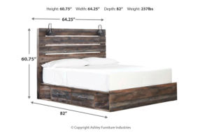 Signature Design by Ashley Drystan King Panel Bed with 2 Storage Drawers