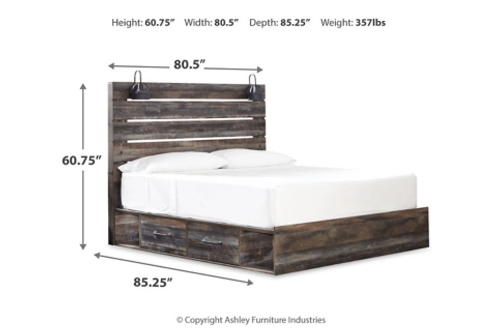 Signature Design by Ashley Drystan King Storage Bed, Dresser and Mirror