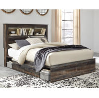 Signature Design by Ashley Drystan Queen Bookcase Bed with 2 Storage Drawers