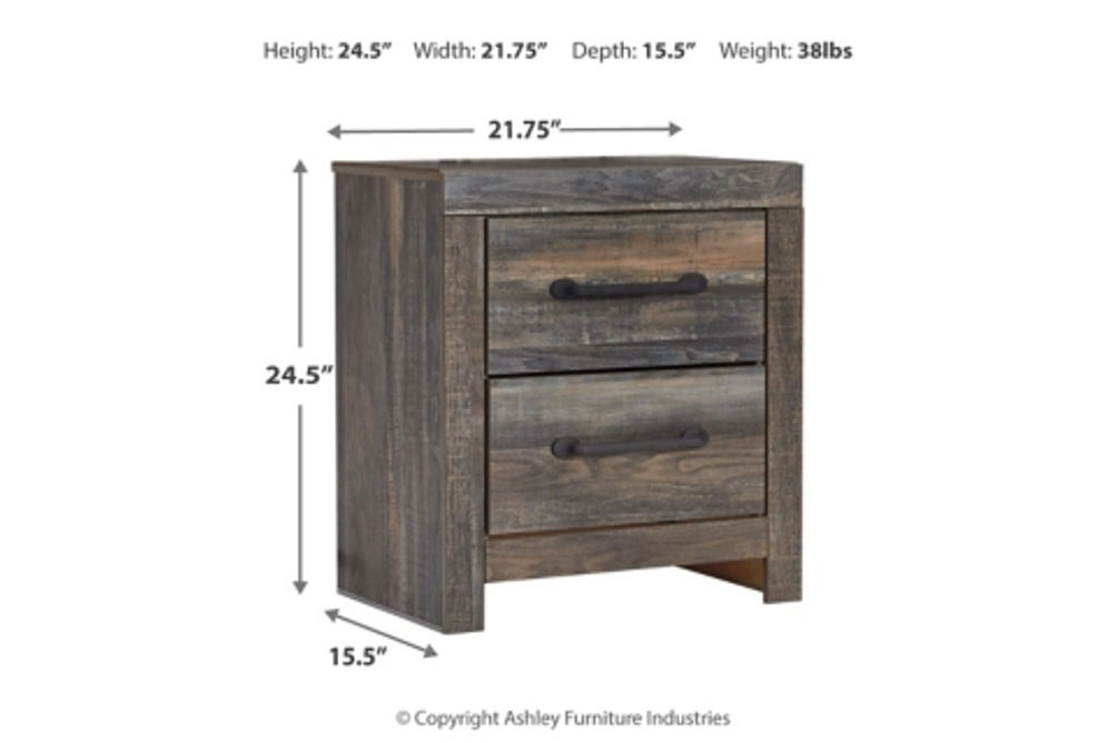 Drystan Queen Panel Bed with Mirrored Dresser and Nightstand-Multi