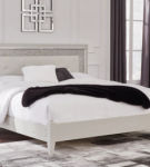 Signature Design by Ashley Zyniden King Upholstered Panel Bed-Silver