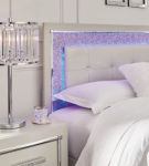 Signature Design by Ashley Zyniden King Upholstered Panel Bed-Silver