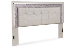 Signature Design by Ashley Zyniden King Upholstered Panel Headboard, Dresser a