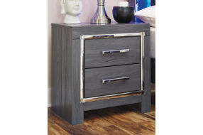 Lodanna King Storage Bed, Dresser, Mirror and 2 Nightstands-Gray