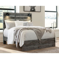 Baystorm Queen Panel Bed, Dresser, Mirror and Nightstand-Gray