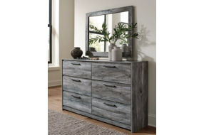 Baystorm Queen Panel Bed, Dresser, Mirror and Nightstand-Gray