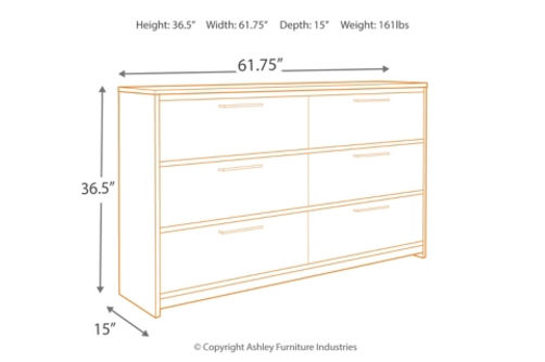 Signature Design by Ashley Baystorm Twin Panel Bed and Dresser-Gray