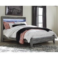 Baystorm Queen Panel Bed, Dresser, Mirror and Nightstand-Gray