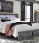Signature Design by Ashley Baystorm King Panel Storage Bed with Chest-Gray