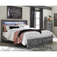 Signature Design by Ashley Baystorm King Panel Storage Bed with Chest-Gray