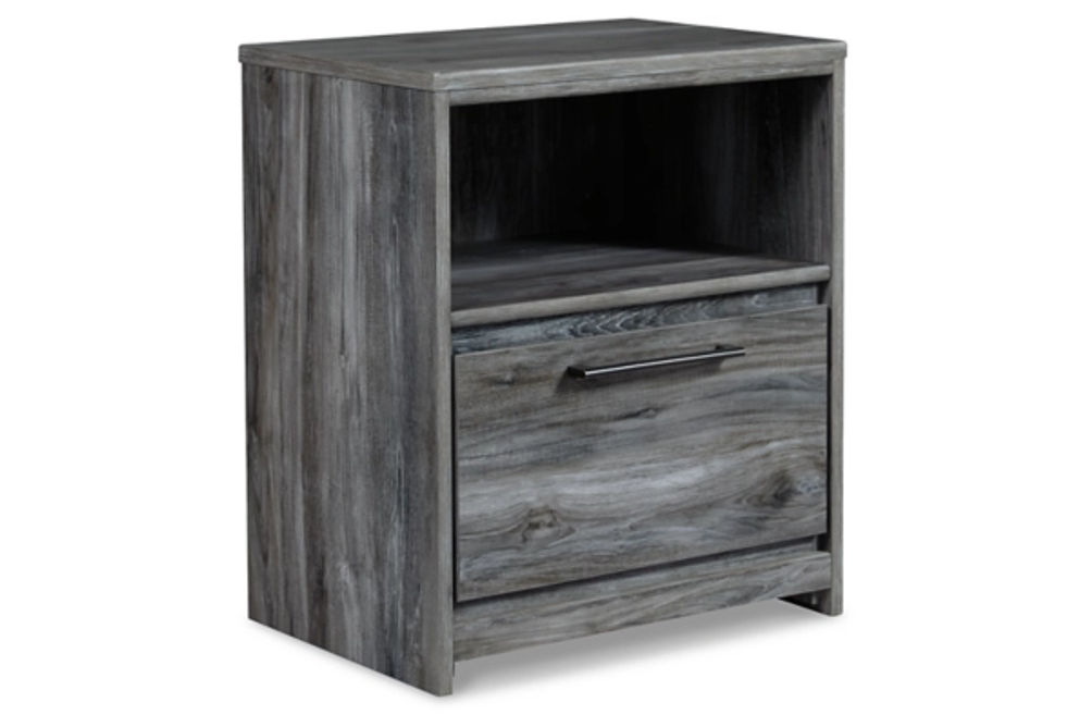 Baystorm Queen Panel Bed, Dresser, Mirror and Nightstand-Gray