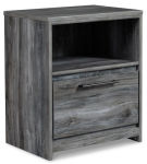 Baystorm Full Panel Bed, Dresser, Mirror and Nightstand-Gray
