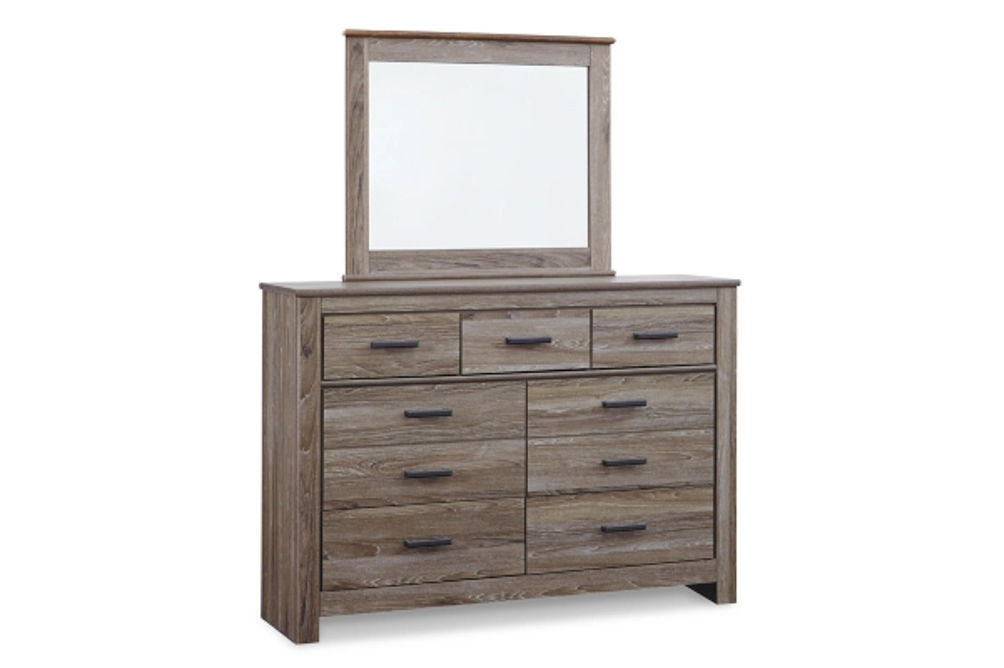 Signature Design by Ashley Zelen King Panel Bed, Dresser and Mirror