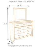 Signature Design by Ashley Zelen Full Panel Bed, Dresser and Mirror