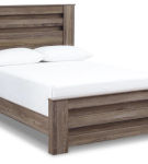 Zelen Full Panel Bed, Dresser, Mirror, and Nightstand-Warm Gray