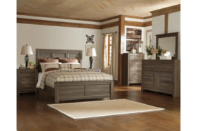 Signature Design by Ashley Juararo California King Panel Bed-Dark Brown