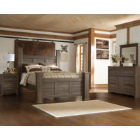 Signature Design by Ashley Juararo Queen Poster Bed, Dresser and Mirror