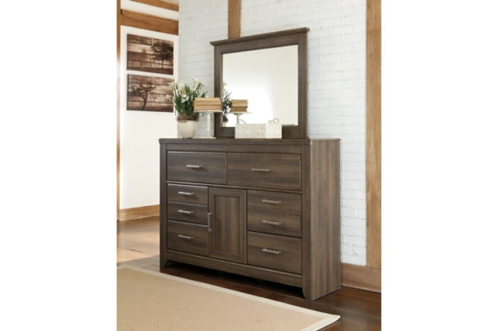 Signature Design by Ashley Juararo Queen Poster Bed, Dresser and Mirror