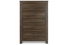 Signature Design by Ashley Juararo King Poster Bed, Dresser, Mirror, Chest and