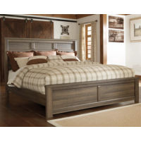 Signature Design by Ashley Juararo California King Panel Bed-Dark Brown