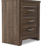 Juararo King Poster Bed, Dresser, Mirror and Nightstand-Dark Brown