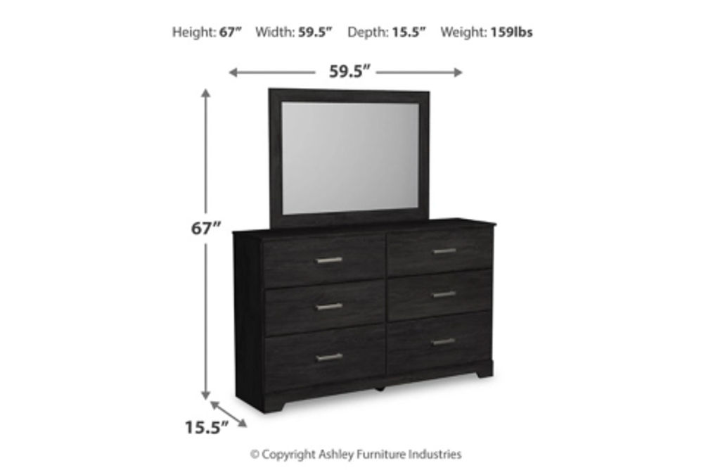 Signature Design by Ashley Belachime Full Panel Bed, Dresser and Mirror