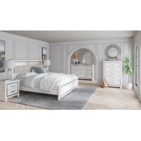 Signature Design by Ashley Altyra King Panel Bookcase Bed, Dresser and Mirror