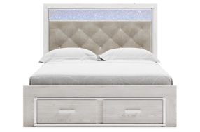 Signature Design by Ashley Altyra Queen Upholstered Storage Bed-White