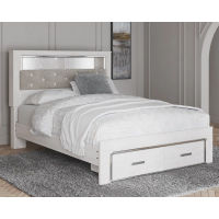 Signature Design by Ashley Altyra Queen Upholstered Bookcase Bed with Storage