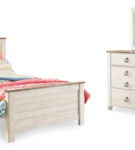 Signature Design by Ashley Willowton Full Panel Bed, Dresser and Mirror