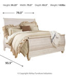 Signature Design by Ashley Willowton King Sleigh Bed, Dresser, Mirror and Ches