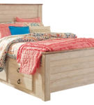 Signature Design by Ashley Willowton Full Panel Bed with 2 Storage Drawers