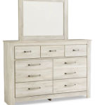 Bellaby King Panel Storage Bed, Dresser, Mirror and Nightstand-Whitewash