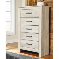 Bellaby King Storage Bed, Dresser, Mirror, Chest and 2 Nightstands-Whitewash