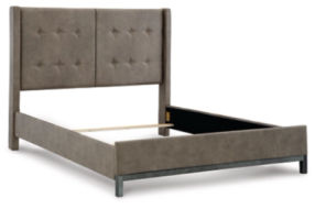 Signature Design by Ashley Wittland Queen Upholstered Panel Bed-Brown