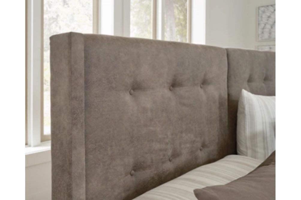 Signature Design by Ashley Wittland Queen Upholstered Panel Bed-Brown