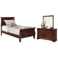 Signature Design by Ashley Alisdair Twin Sleigh Bed, Dresser and Mirror