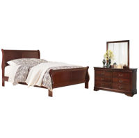 Alisdair California King Sleigh Bed, Dresser and Mirror-