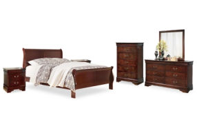 Signature Design by Ashley Alisdair King Sleigh Bed, Dresser, Mirror, Chest an