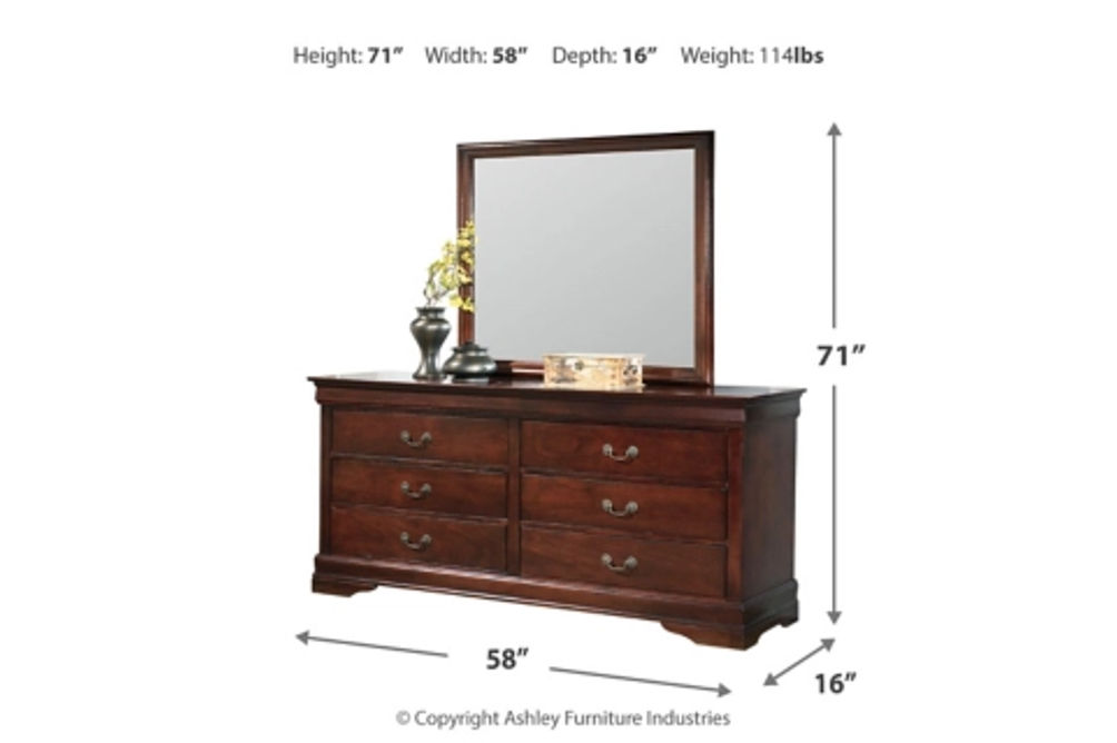 Signature Design by Ashley Alisdair King Sleigh Bed, Dresser and Mirror