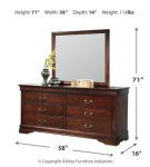 Signature Design by Ashley Alisdair Full Sleigh Bed, Dresser and Mirror