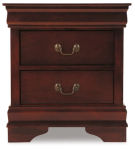 Alisdair Queen Sleigh Bed, Dresser, Mirror, and Nightstand-Reddish Brown