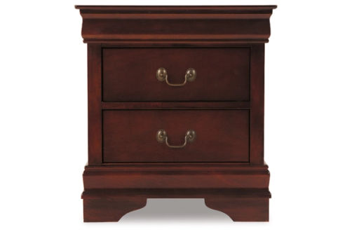 Alisdair Queen Sleigh Bed, Dresser, Mirror, and Nightstand-Reddish Brown