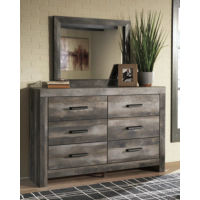 Wynnlow Queen Panel Bed, Dresser, Mirror and 2 Nightstands-Gray