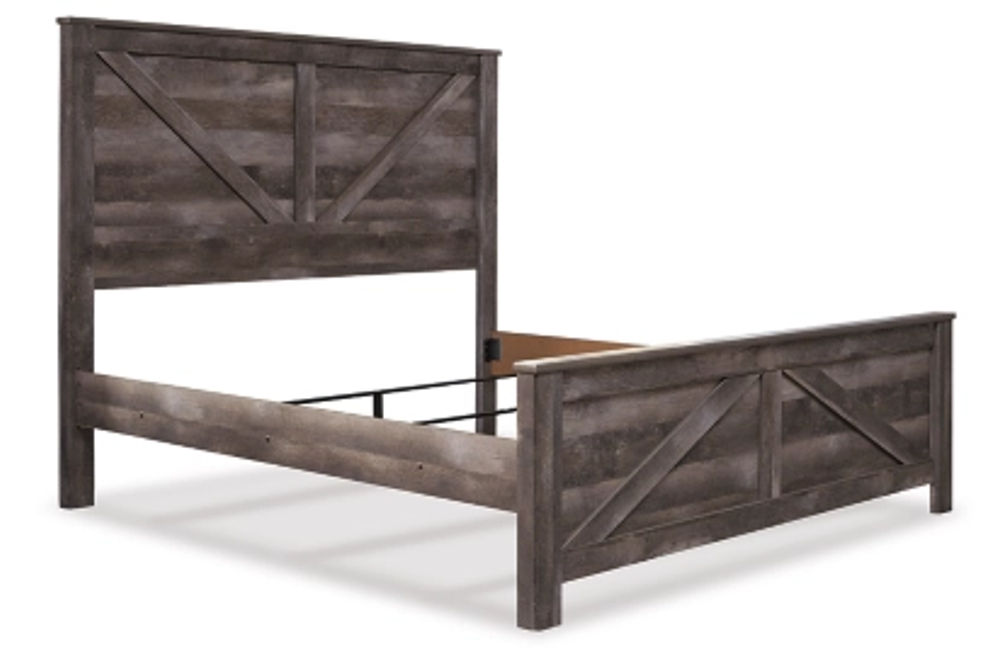 Signature Design by Ashley Wynnlow King Crossbuck Panel Bed-Gray
