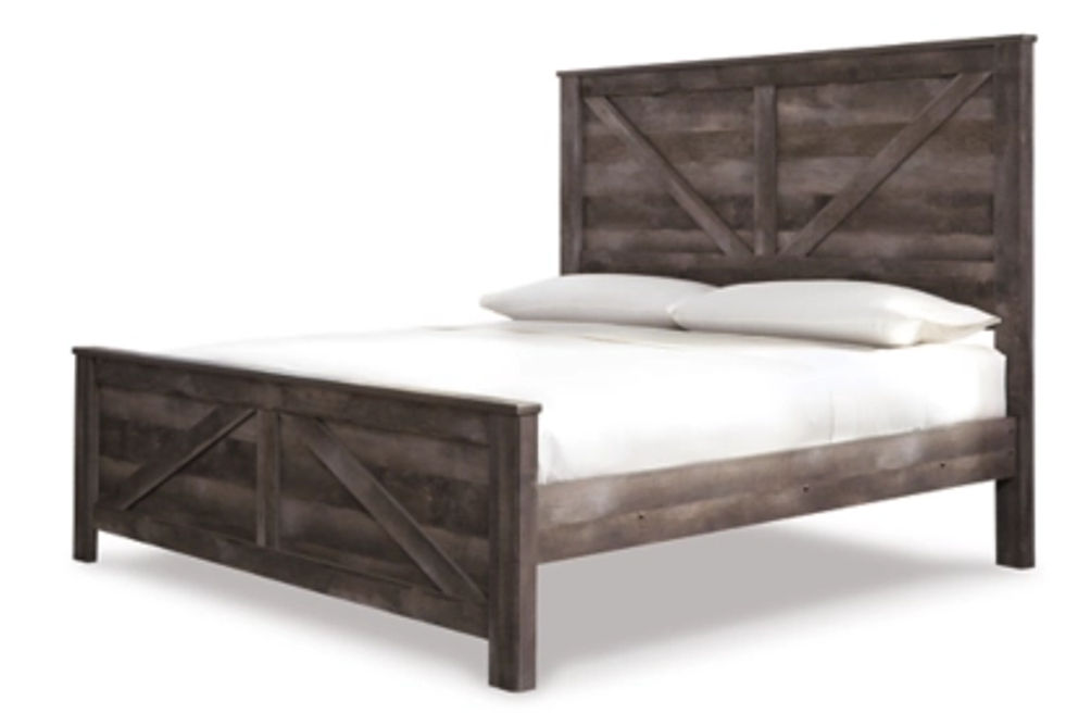 Signature Design by Ashley Wynnlow King Crossbuck Panel Bed-Gray